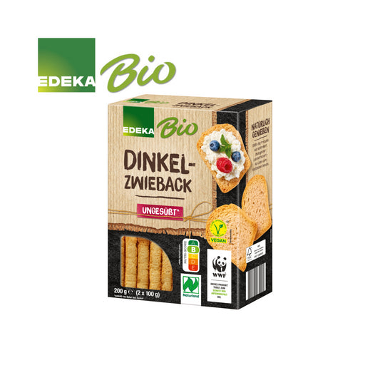 Bio EDEKA Dinkel Zwieback 200g foodpipe [Lebensmittel-Lieferservice Rostock]