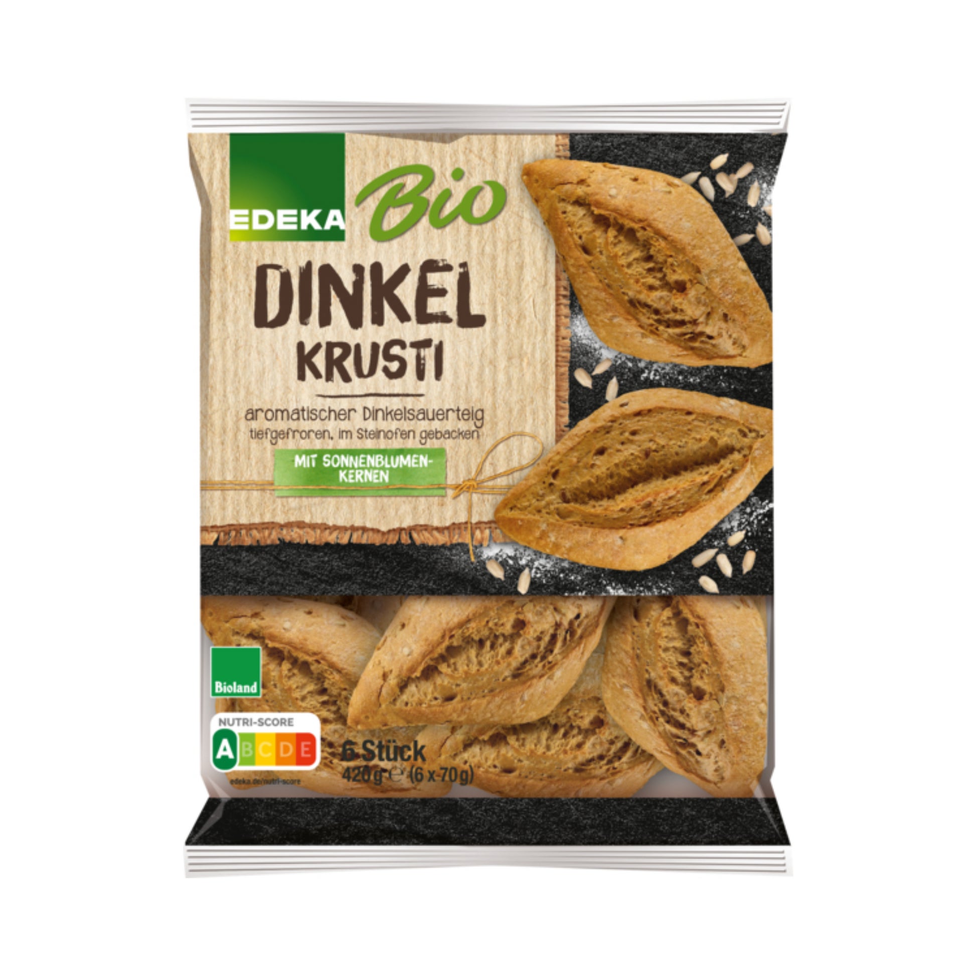 Bio EDEKA Dinkelkrusti 6x70g foodpipe Rostock [Lebensmittel-Lieferservice Rostock]