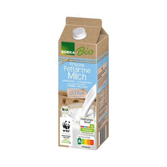 Bio EDEKA ESL fettarme Milch 1,5% 1l foodpipe [Lebensmittel-Lieferservice Rostock]