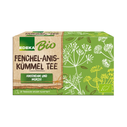 Bio EDEKA Fenchel-Anis-Kümmel Tee 20x2g foodpipe [Lebensmittel-Lieferservice Rostock]