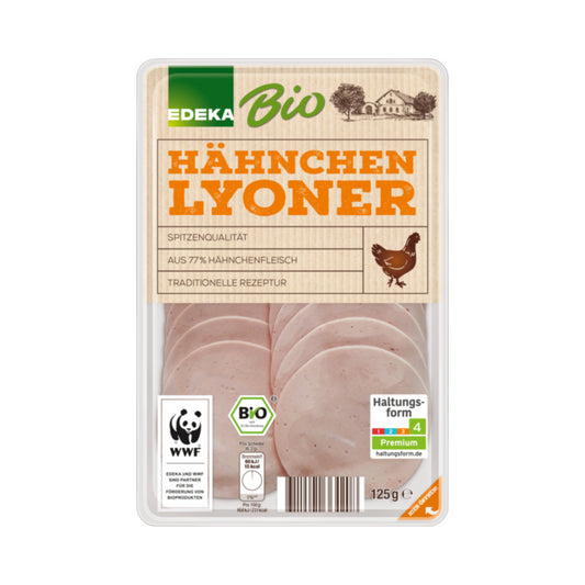 Bio EDEKA Hähnchenlyoner 125g foodpipe [Lebensmittel-Lieferservice Rostock]