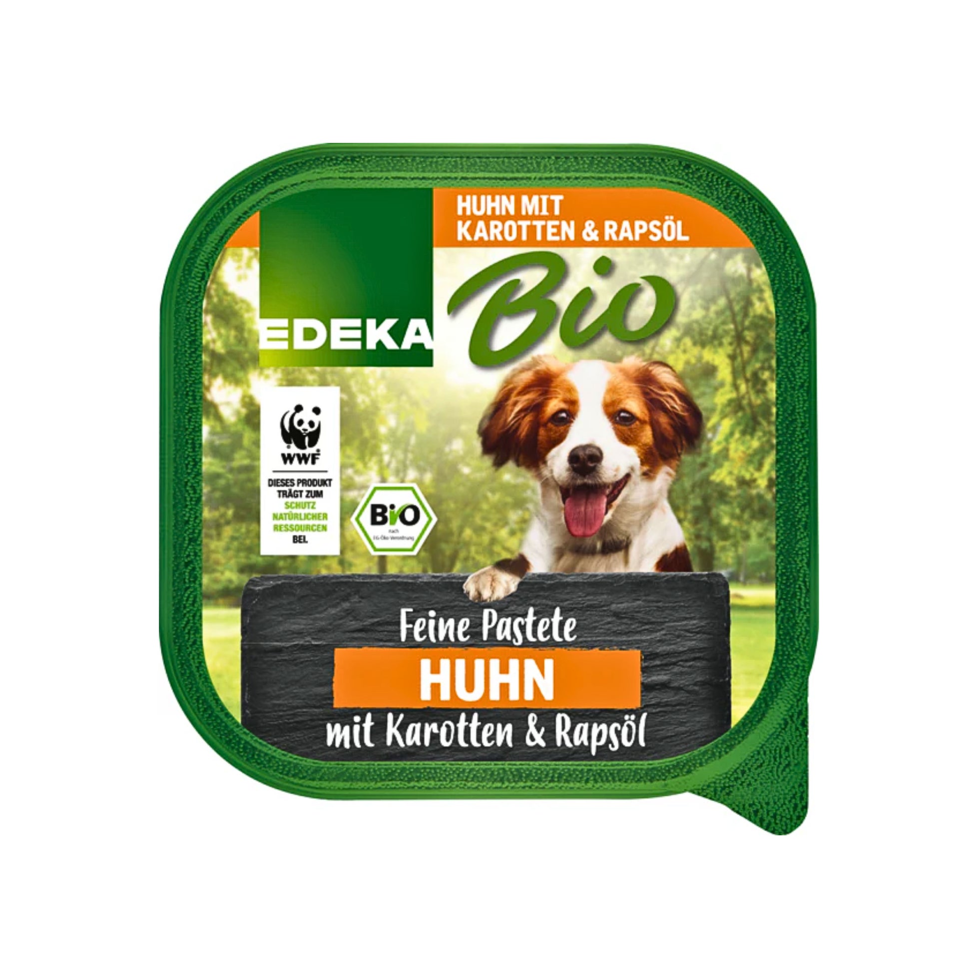 Bio EDEKA Hund Huhn mit Karotten&Rapsöl 150g foodpipe [Lebensmittel-Lieferservice Rostock]