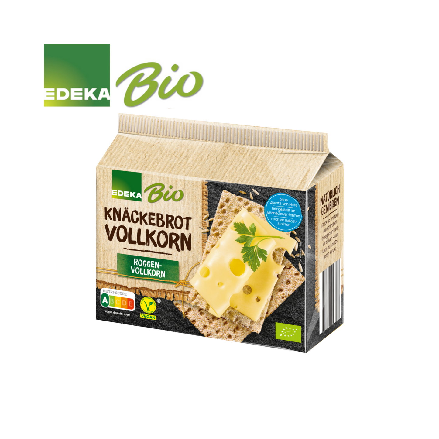 Bio EDEKA Knäckebrot Roggenvollkorn 250g foodpipe [Lebensmittel-Lieferservice Rostock]