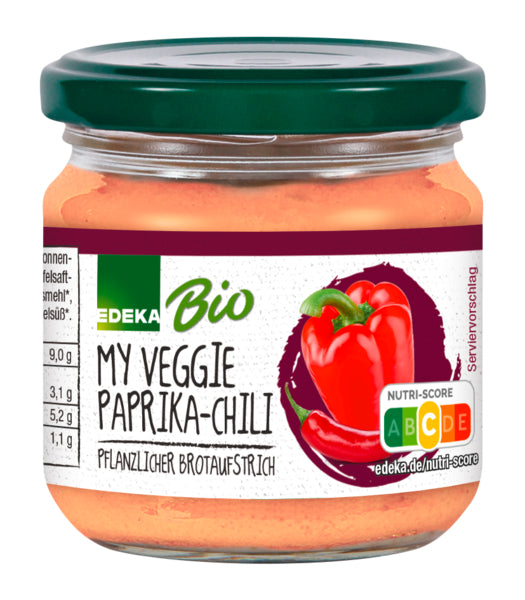 Bio EDEKA My Veggie Vegane Streichcreme Paprika Chili 180g foodpipe [Lebensmittel-Lieferservice Rostock]