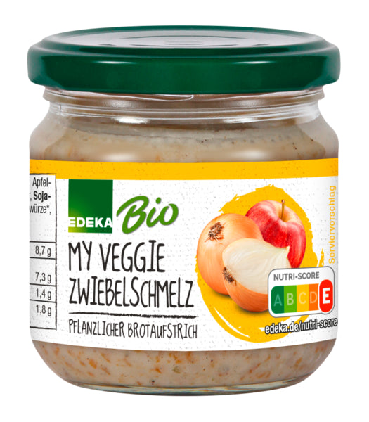 Bio EDEKA My Veggie Veganer Zwiebelschmelz Brotaufstrich 150g foodpipe [Lebensmittel-Lieferservice Rostock]