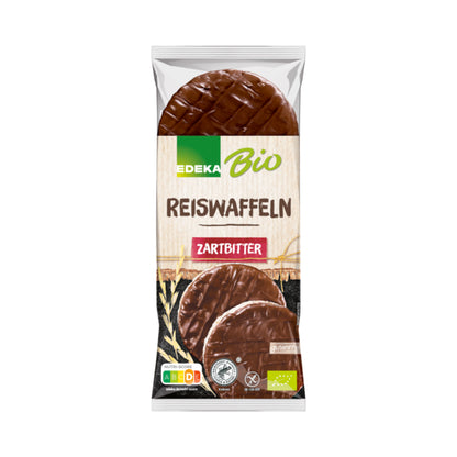 Bio EDEKA Reiswaffeln mit Zartbitterschokoladenüberzug 100g foodpipe [Lebensmittel-Lieferservice Rostock]