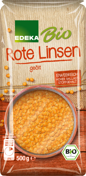 Bio EDEKA Rote Linsen 500g foodpipe [Lebensmittel-Lieferservice Rostock]