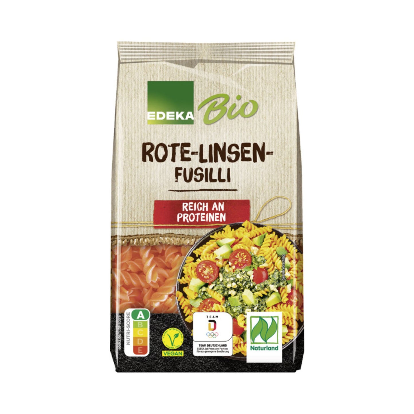 Bio EDEKA Rote Linsen Fusilli 250g foodpipe [Lebensmittel-Lieferservice Rostock]