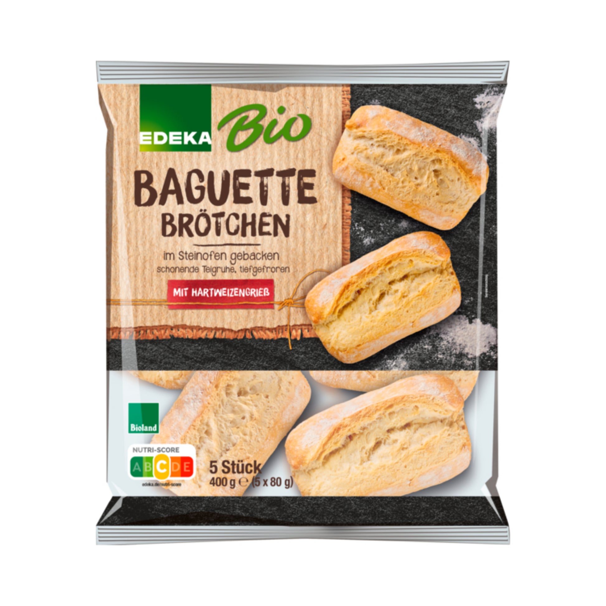 Bio EDEKA Rusti Baguettebrötchen 5x80g foodpipe Rostock [Lebensmittel-Lieferservice Rostock]