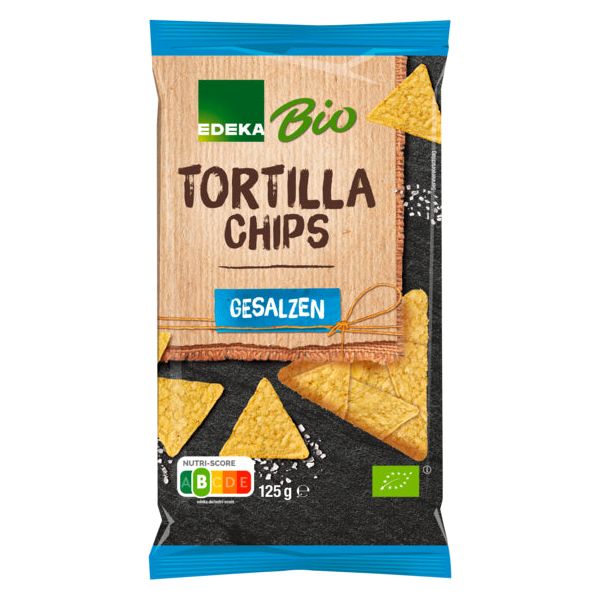 Bio EDEKA Tortilla Chips Meersalz 125g foodpipe [Lebensmittel-Lieferservice Rostock]