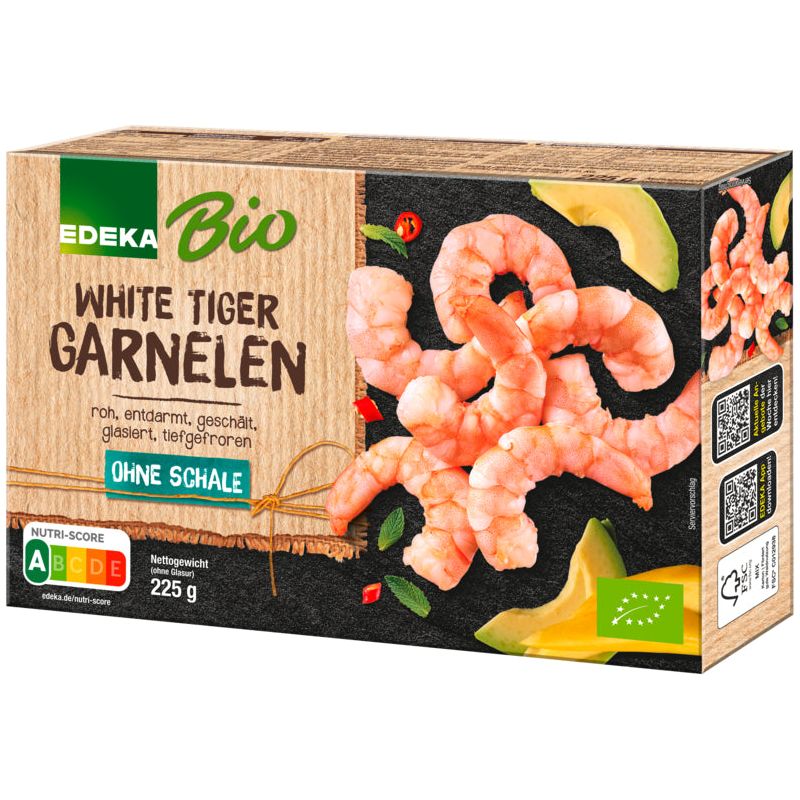 Bio EDEKA White Tiger Garnelen 225g foodpipe [Lebensmittel-Lieferservice Rostock]