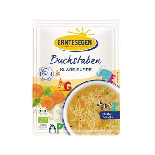 Bio Erntesegen Buchstaben klare Suppe für 0,5l 42g foodpipe [Lebensmittel-Lieferservice Rostock]
