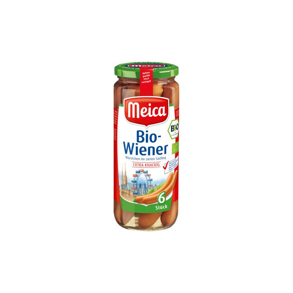 Bio Meica Wiener-Würstchen 6ST 540g foodpipe [Lebensmittel-Lieferservice Rostock]