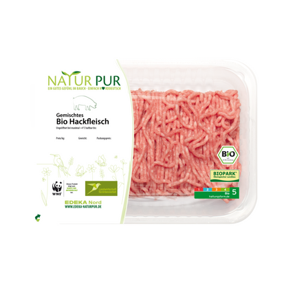 Bio Natur Pur Hackfleisch gemischt 250g foodpipe [Lebensmittel-Lieferservice Rostock]