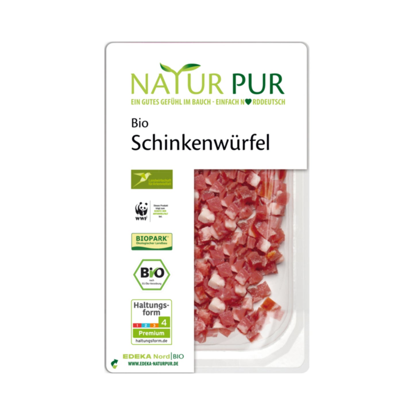 Bio Natur Pur Schinkenwürfel 150g foodpipe [Lebensmittel-Lieferservice Rostock]