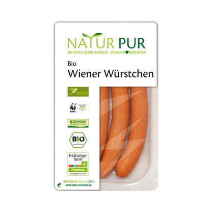 Bio Natur Pur Wiener Würstchen 4x50g foodpipe [Lebensmittel-Lieferservice Rostock]