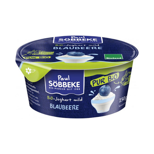 Bio Söbbeke Pur Bio Joghurt Blaubeere 3,8% 150g foodpipe [Lebensmittel-Lieferservice Rostock]