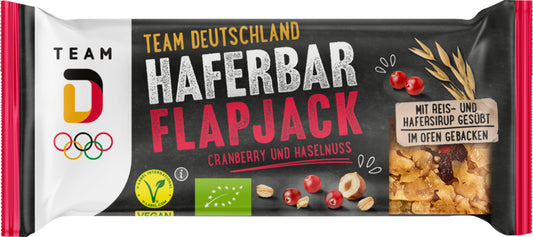 Bio TEAM D Haferbar Flapjack Cranberry und Haselnuss 60g foodpipe Rostock [Lebensmittel-Lieferservice Rostock]