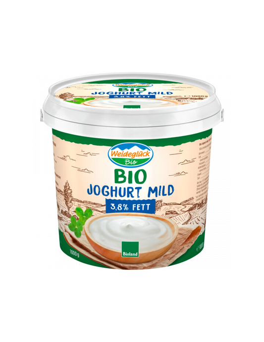 Bio Weideglück Joghurt mild 3,8% 1000g foodpipe [Lebensmittel-Lieferservice Rostock]