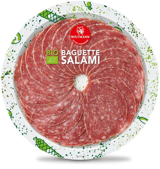 Bio Wiltmann Baguette Salami 80g foodpipe [Lebensmittel-Lieferservice Rostock]