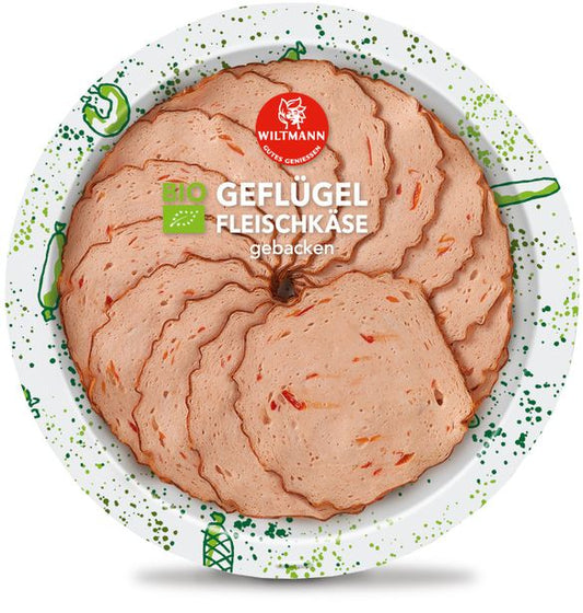 Bio Wiltmann Geflügel-Fleischkäse mit Paprika 80g foodpipe [Lebensmittel-Lieferservice Rostock]