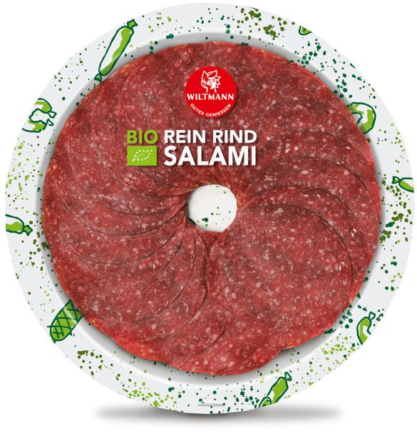 Bio Wiltmann Rein Rind Salami 80g foodpipe [Lebensmittel-Lieferservice Rostock]