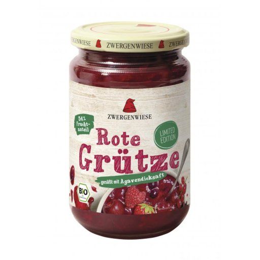 Bio Zwergenwiese Rote Grütze mit Agavendicksaft gesüßt 350g foodpipe [Lebensmittel-Lieferservice Rostock]