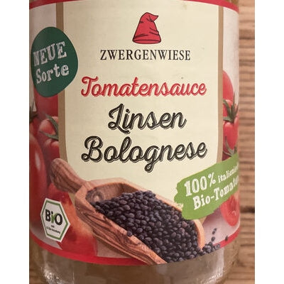 Bio Zwergenwiese Tomatensauce Linsen Bolognese vegan 340ml