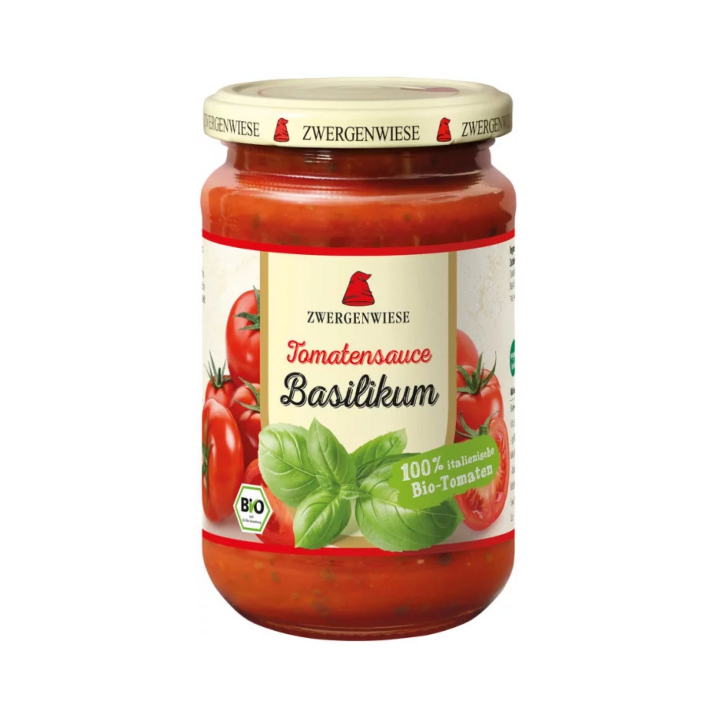 Bio Zwergenwiese Tomatensosse Basilikum 340ml foodpipe Rostock [Lebensmittel-Lieferservice Rostock]