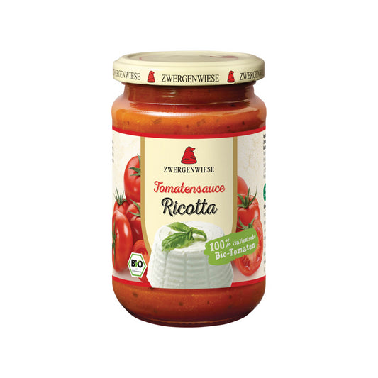 Bio ZwergenwieseTomatensauce Ricotta 340ml foodpipe Rostock [Lebensmittel-Lieferservice Rostock]