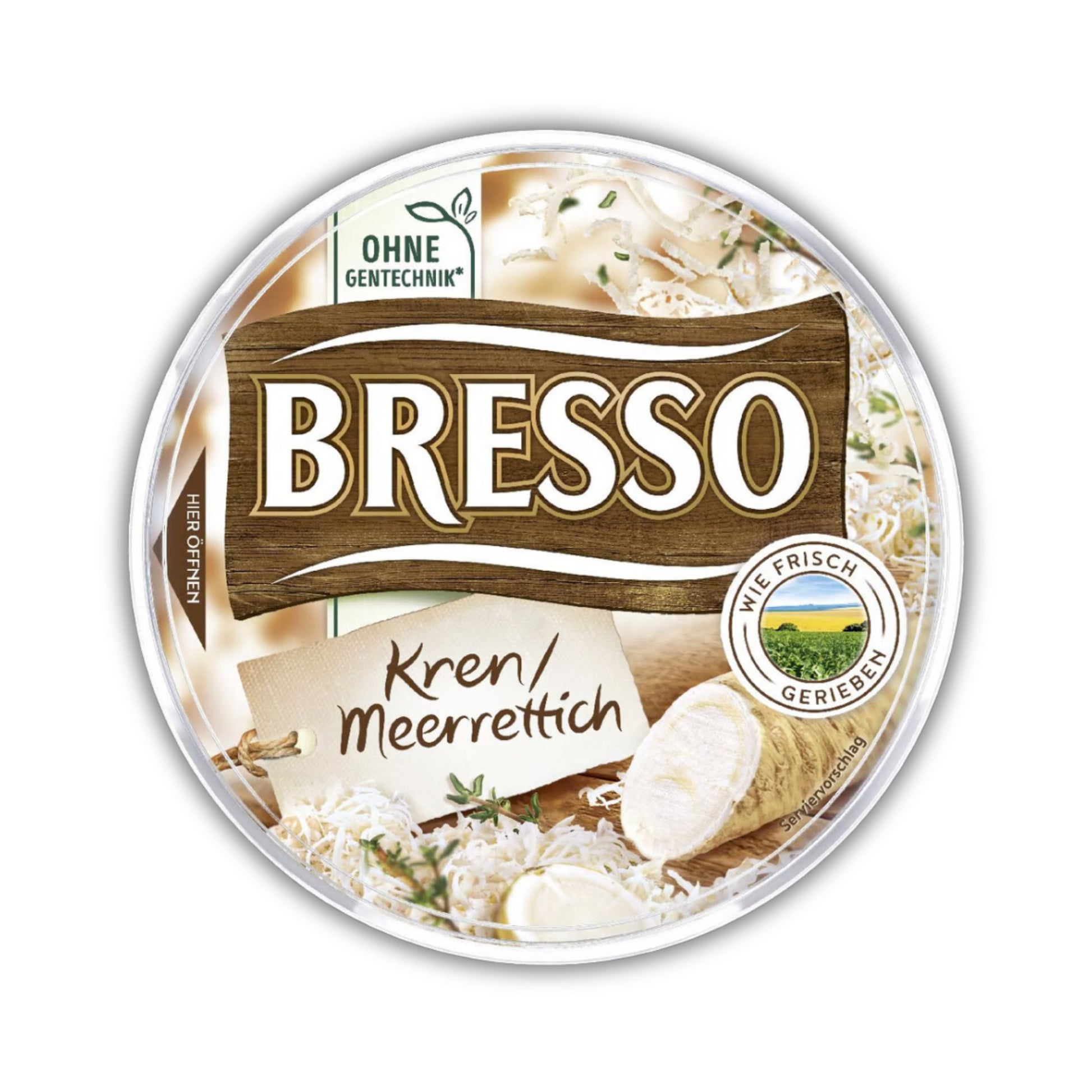 Bresso Frischkäse Merrettich 60% Fett i.Tr.150g foodpipe [Lebensmittel-Lieferservice Rostock]