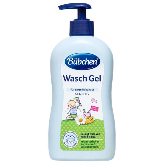 Bübchen Wasch Gel Sensitiv für zarte Babyhaut 400ml foodpipe [Lebensmittel-Lieferservice Rostock]