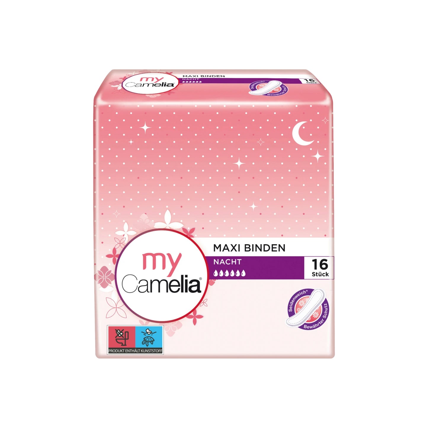 Camelia Maxi Nacht Damenbinden 16ST foodpipe [Lebensmittel-Lieferservice Rostock]