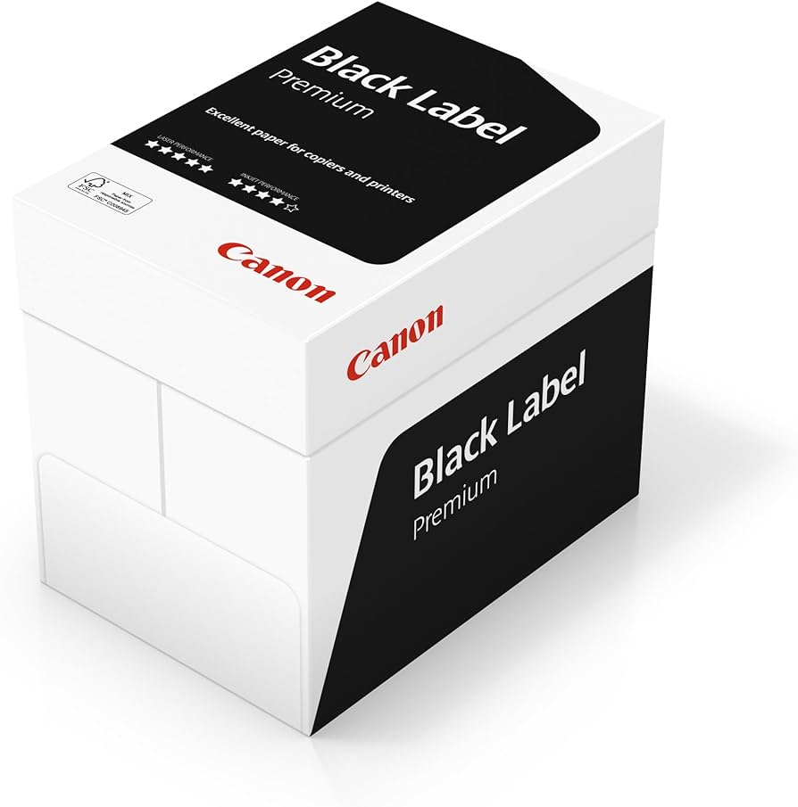 Canon Papier Black Label Premium FSC geriest 80g/m2 A4 500BL foodpipe [Lebensmittel-Lieferservice Rostock]