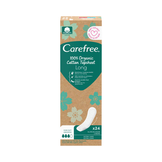 Carefree Slipeinlagen Organic Cotton Long 24ST foodpipe [Lebensmittel-Lieferservice Rostock]