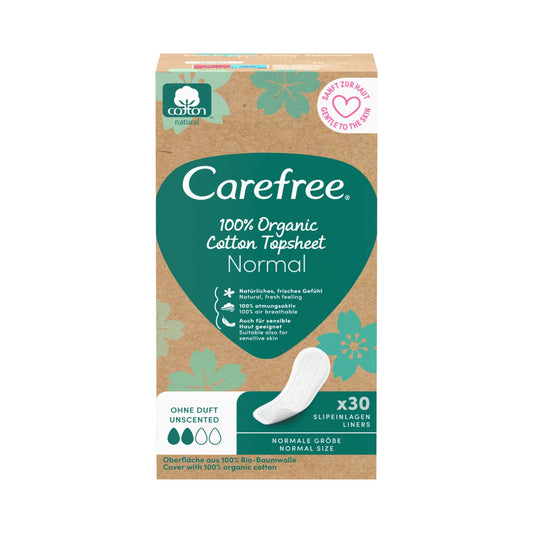 Carefree Slipeinlagen Organic Cotton Normal 30ST foodpipe [Lebensmittel-Lieferservice Rostock]