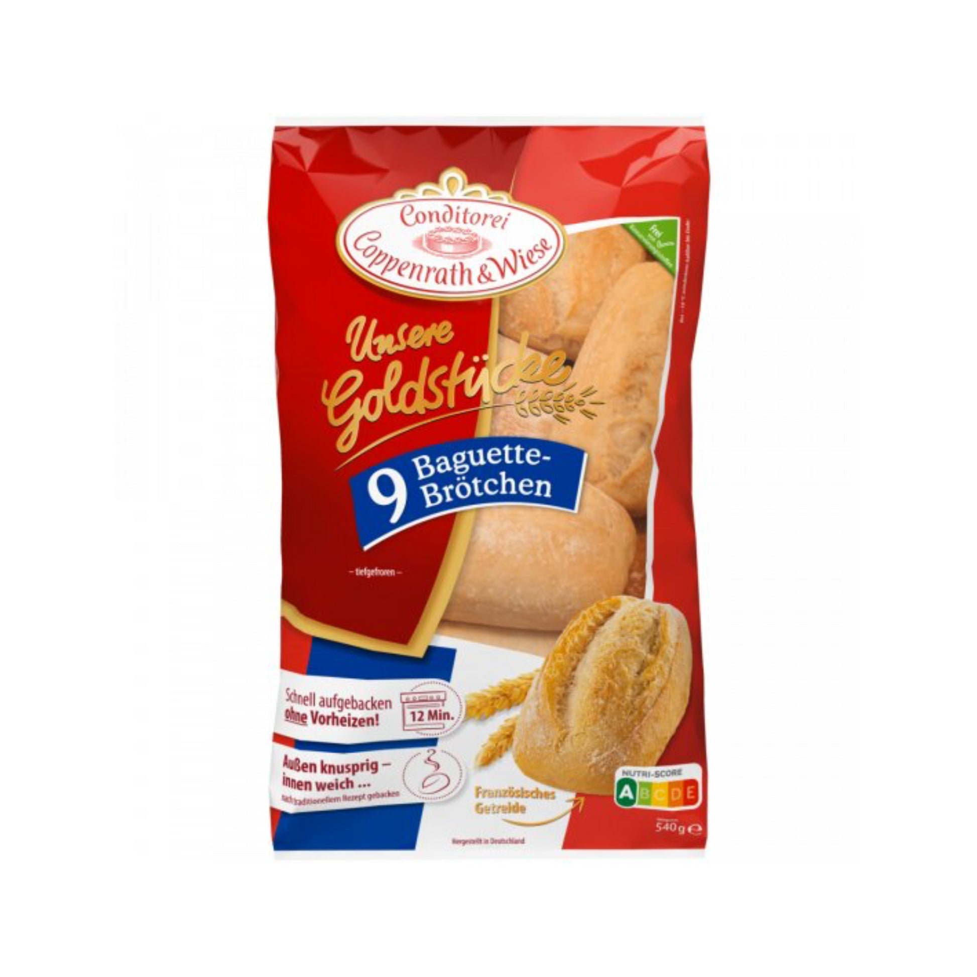 Coppenrath&Wiese Baguettebrötchen 9ST 540g foodpipe [Lebensmittel-Lieferservice Rostock]