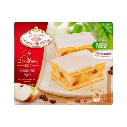 Coppenrath&Wiese Cafe Landhaus Gedeckter Apfel Blechkuchen 6ST 700g foodpipe [Lebensmittel-Lieferservice Rostock]