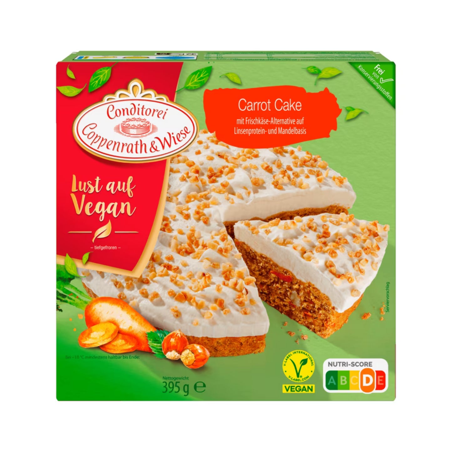 Coppenrath&Wiese Lust auf Vegan Carrot Cake 395g foodpipe [Lebensmittel-Lieferservice Rostock]