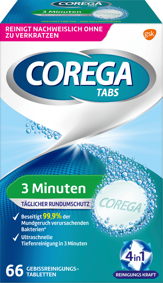 Corega 3 Minuten Tabs Rapid 66ST foodpipe [Lebensmittel-Lieferservice Rostock]