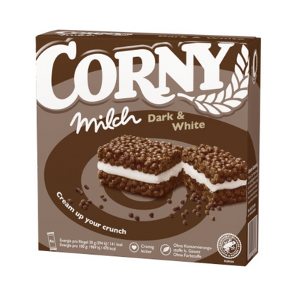 Corny Milch Dark&White 4ST 120g foodpipe [Lebensmittel-Lieferservice Rostock]