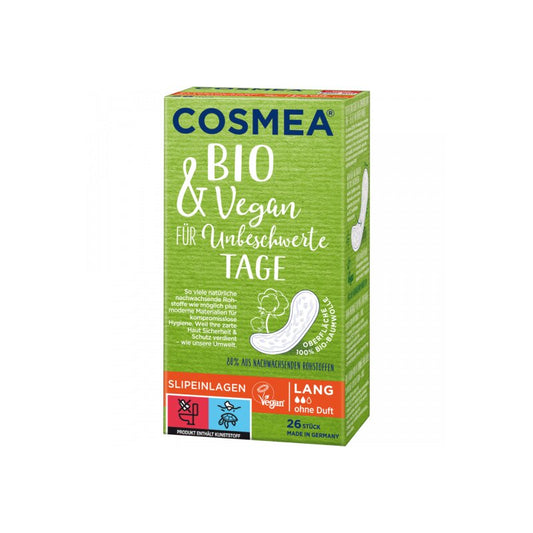 Cosmea Bio&Vegan Slipeinlagen lang 26ST foodpipe [Lebensmittel-Lieferservice Rostock]