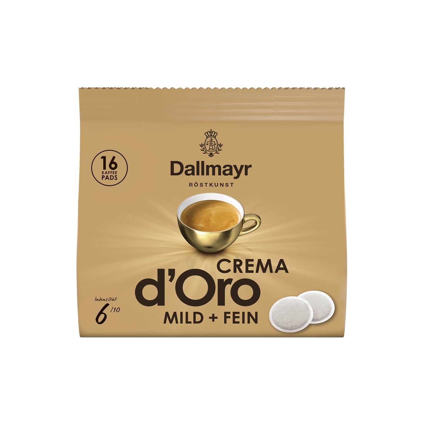 Dallmayr Crema dOro mild+fein 16ST 112g foodpipe [Lebensmittel-Lieferservice Rostock]