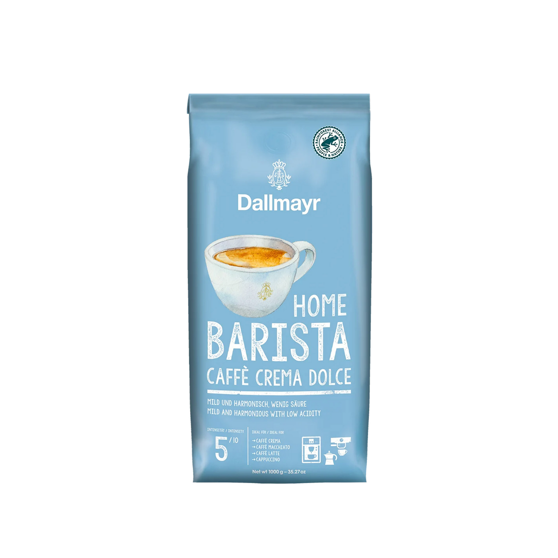 Dallmayr Home Barista Crema ganze Bohnen 1kg foodpipe [Lebensmittel-Lieferservice Rostock]