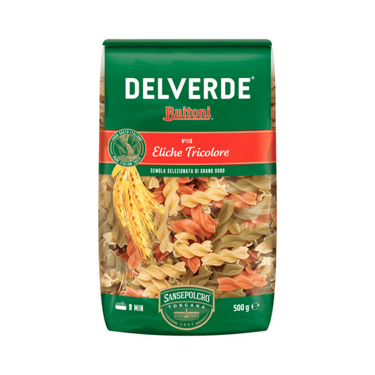 Delverde Classica Eliche Tricolore 500g foodpipe [Lebensmittel-Lieferservice Rostock]