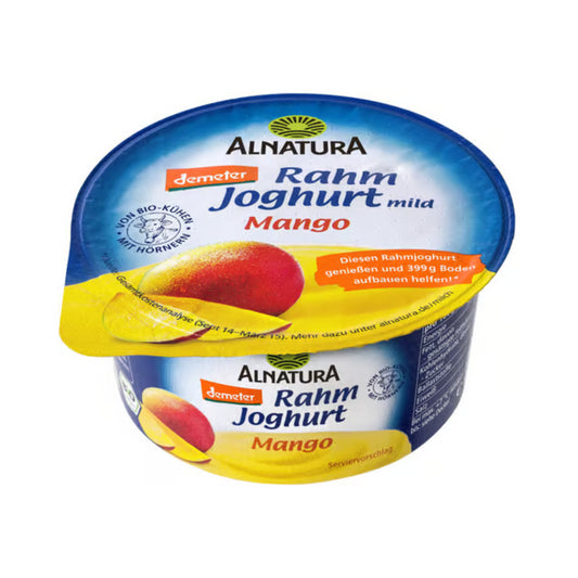 Demeter Alnatura Rahmjoghurt Mango 150g foodpipe [Lebensmittel-Lieferservice Rostock]