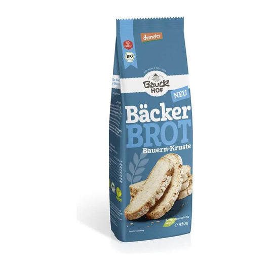 Demeter Bauckhof Bäcker Brot Bauern-Kruste Backmischung 450g foodpipe [Lebensmittel-Lieferservice Rostock]
