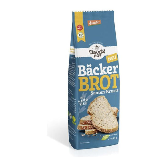 Demeter Bauckhof Bäcker Brot Saaten-Kruste Backmischung 450g foodpipe [Lebensmittel-Lieferservice Rostock]