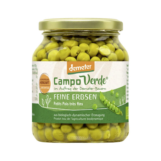 Demeter Campo Verde Feine Erbsen 350g foodpipe [Lebensmittel-Lieferservice Rostock]