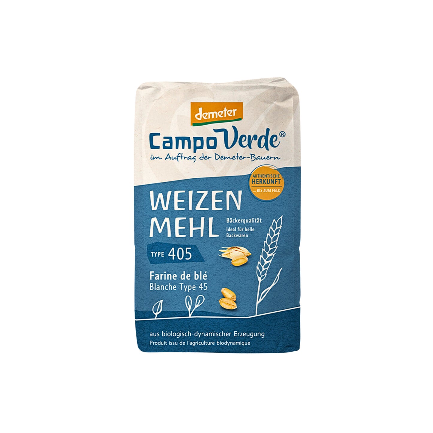 Demeter Campo Verde Weizenmehl Type 405 1kg foodpipe [Lebensmittel-Lieferservice Rostock]